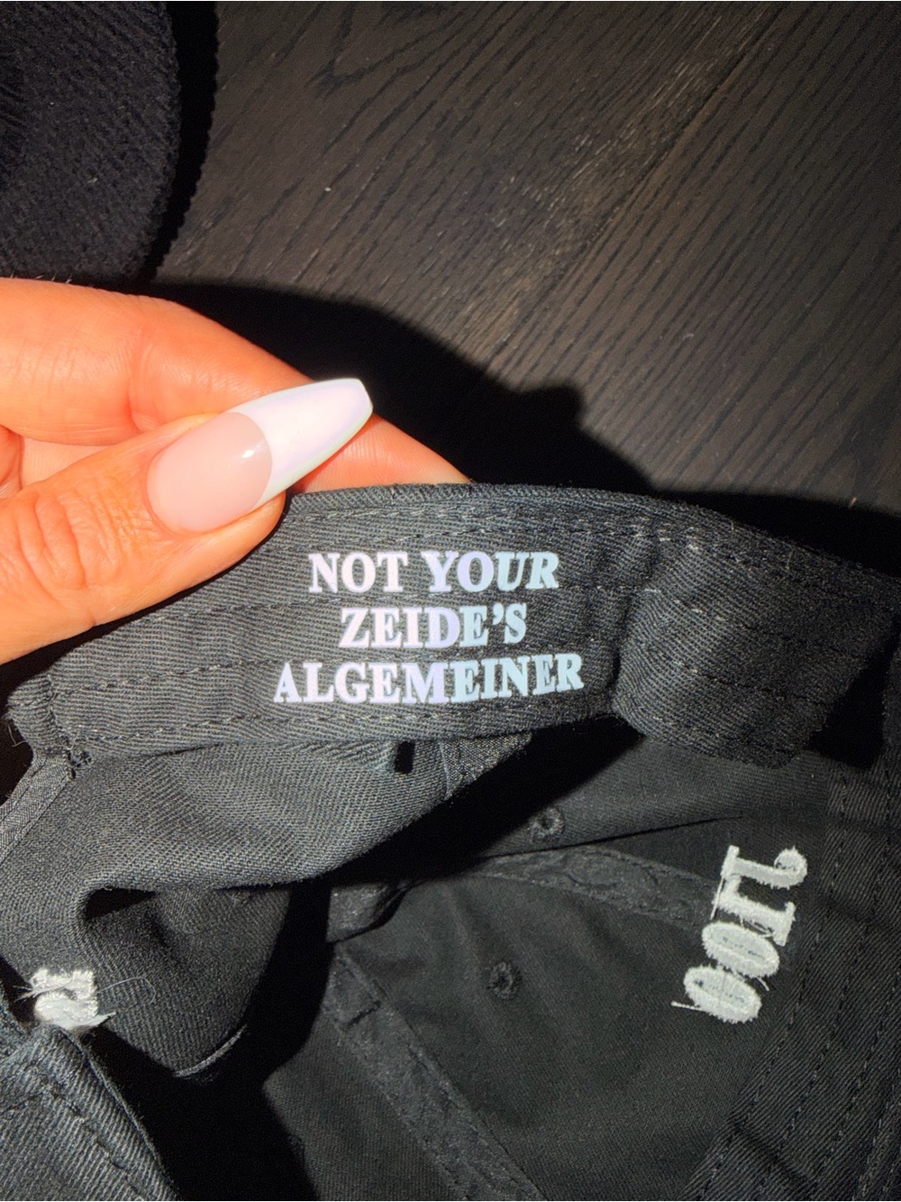 Black J100 Embroidered Baseball Cap Algemeiner Jewish NWT never worn - Picture 5 of 6